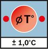 ความแม่นยำของอุณหภูมิพื้นผิว ความแม่นยำในการวัด ± 1.0°C