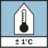 ความแม่นยำของอุณหภูมิแวดล้อม ความแม่นยำของอุณหภูมิแวดล้อม ± 1.0°C