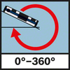 ระยะการวัดของมุม 0°-360° ระยะการวัดมุม 0°-360°